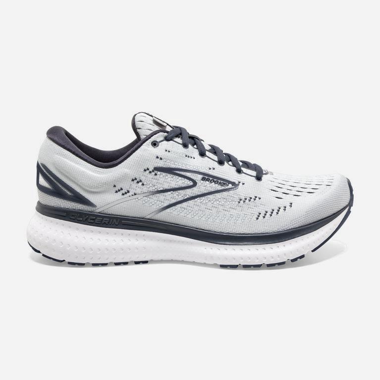 Ténis Brooks Glycerin 19 Sapatilhas De Corrida Para Estrada Mulher Cinzentas /Branco (96147CSTU)